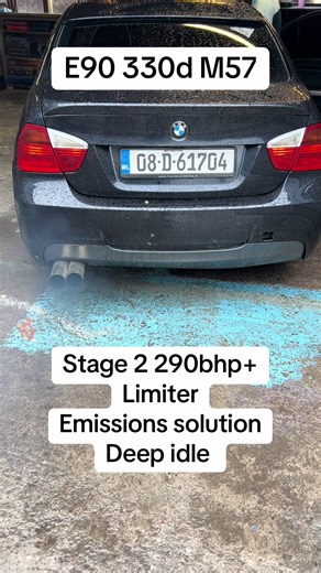 BMW E90 318d converted to 330d M57. Stage 2 tuned , limiter, deep idle, emissions solution etc . Custom file provided by MCB performance. #fyp #mcbperformance #dktuning #remap #tuning