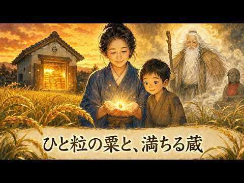 ひと粒の粟と、満ちる蔵【情けの民話堂】#感動する話 #民話 #昔話