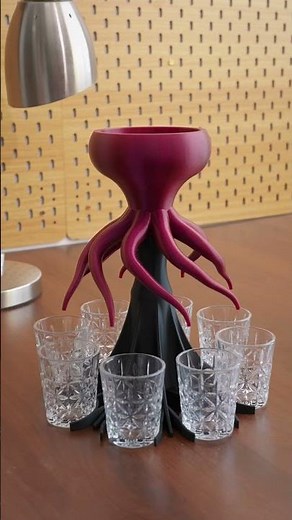 Tired of one-by-one shots? 3D printed Octashot dispenser does it in one pour! #3dprinting #creator5