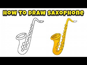 Learn How to Draw Saxophone – Enjoyable and Simple Drawing Tutorial