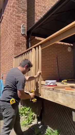 Deck Baluster Installation #framing #renovation #deck
