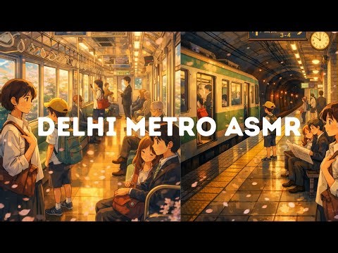 Delhi Metro ASMR Sounds | Calm Travel Ambience | White Noise for Sleep & Study