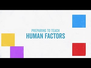 Preparing to Teach Human Factors