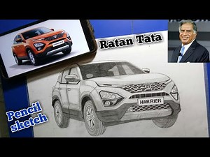 Tata harrier drawing | compact suv | how to draw car | tata harrier 7 seater | tata harrier review