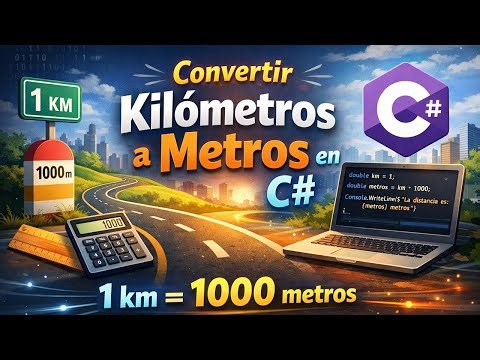 Convertir kilómetros a metros en C#