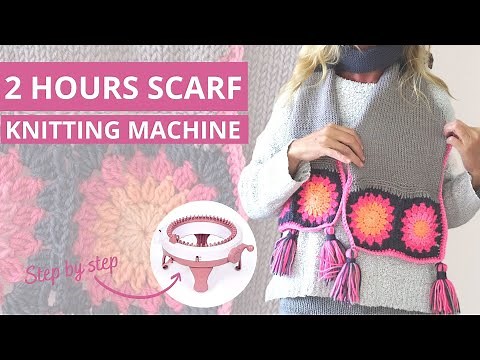 Sentro knitting machine SCARF tutorial made with Panels beginner friendly Pattern!