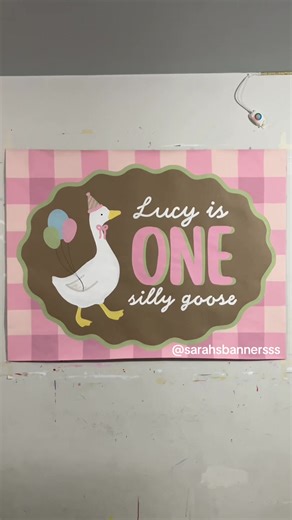 DIY Gingham Birthday Banner for a First Birthday