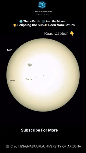 Earth and the Moon Eclipse the Sun — Seen From Saturn 🌍🌑☀️