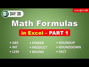 Day 38 - Math Formulas in Excel – Part 1