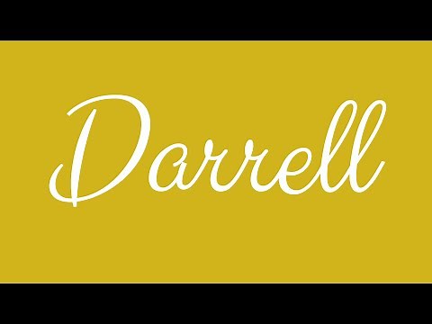 Learn how to Sign the Name Darrell Stylishly in Cursive Writing