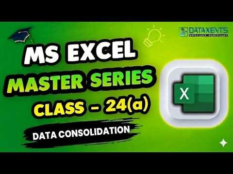 Consolidate function in Excel | Data Consolidation | Educational Video