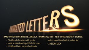 Animated Letters - Oswald Gravity Package