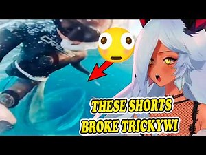 Trickywi Reacts to Shorts That Are 100% CURSED 💀😂 | VTuber Loses It Completely