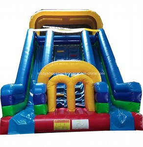 [Hot Item] Commercial Grade Giant Rainbow Dry Bounce Castle Inflatable Slide for Sale