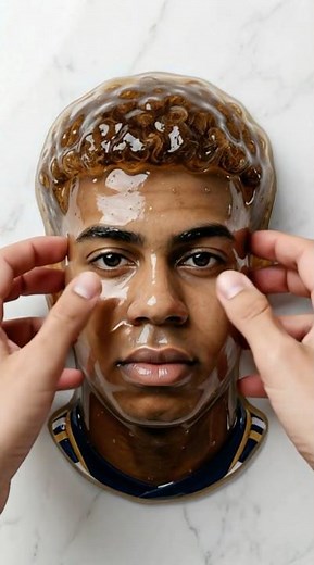 Lamine Yamal Slime Face Transformation ⚽ Ultra Realistic Jelly Effect | Surreal AI Art 8K