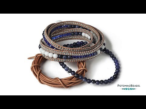 Destination Leather Wrap Bracelet - DIY Jewelry Making Tutorial by PotomacBeads