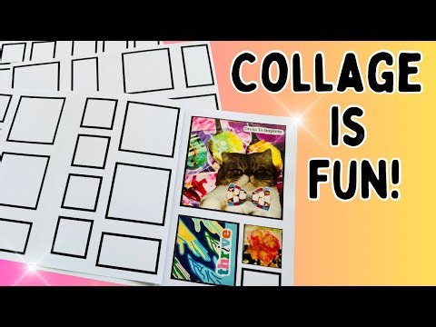 Fun Grid Collage Exercise & Mini Glue Book! #collage