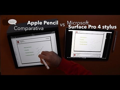 Comparativa Apple Pencil vs Microsoft Surface Pro 4 Stylus en Español