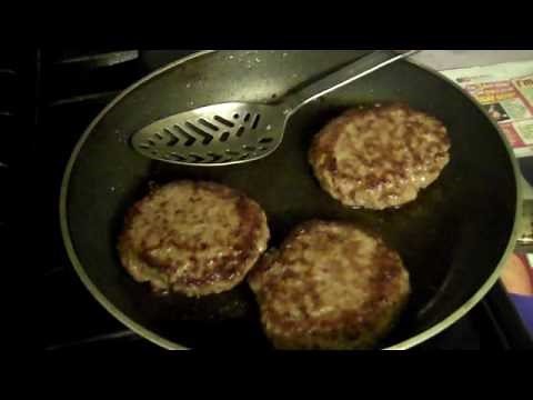 Cooking Homemade Aberdeen Angus Burgers
