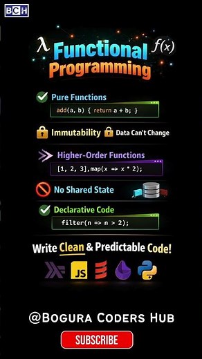 Functional Programming Explained in 08 Seconds 🤯 | Write Clean Code | Functional Programming |Coding