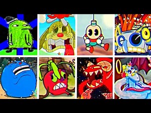 Cuphead + DLC - All Secret Boss Intros & Knockouts Animations