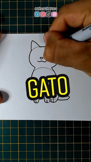 Cómo dibujar un Gato 🐱 #dibujo #arte #tutorial