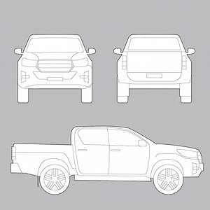 Architectural Vehicle Entourage – Generic Utility Ute (medium) – Vector AI   DWG – Plans, Elevations & Sections - Etsy Canada