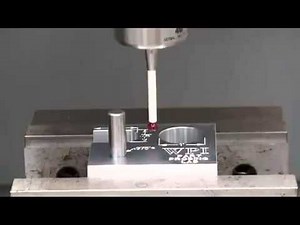 How do you probe the center of a workpiece starting from the center in a Haas CNC mill?