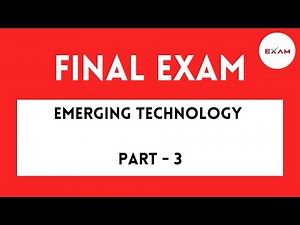 Emerging Technology Final exam questions on AI