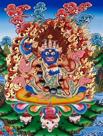 Mahakala Thangka Art | Traditional Himalayan Painting