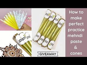 How to make perfect stainless practice Mehndi cone at home || Giveaway || ‪@HennaBeauty‬