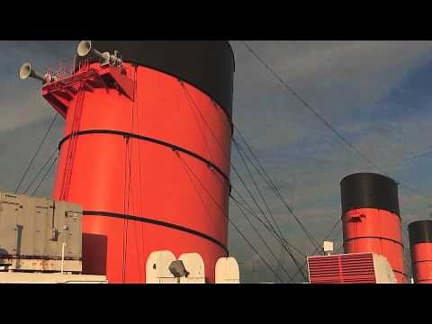 Queen Mary Horn Blast: Onboard Video