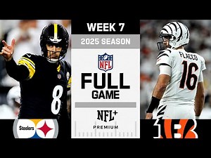 Rodgers vs. Flacco! Pittsburgh Steelers vs. Cincinnati Bengals FULL GAME | NFL 2025 Season Week 7