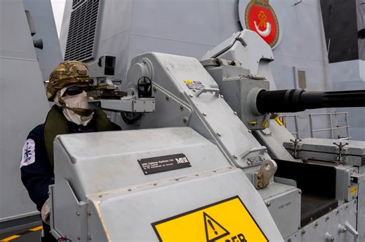 'Proud' HMS Duncan battles 'onslaught' of drones as guns open fire on targets