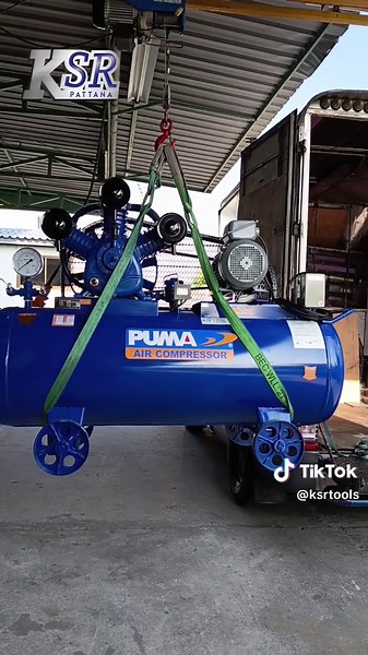 ปั๊มลม puma 10 แรงม้าขนาดถัง 520 ลิตร #aircompressor #ปั๊มลม #ksrtools #ปั๊มลมพูม่า #pumaaircompressor