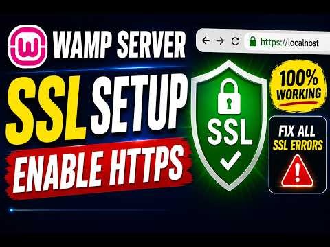 SSl certificate setup in wamp server| WAMP Server SSL Certificate Setup | Fix All SSL Errors