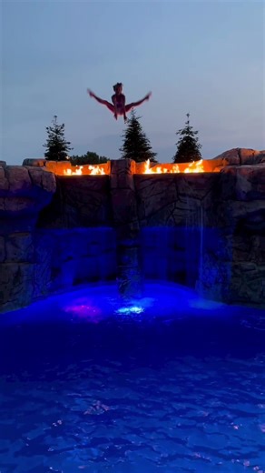 How gymnasts get in the pool. #gymnast #gymnastics #gymnasticstiktok #gymnastsoftiktok