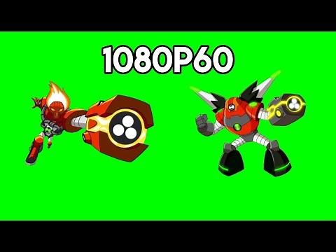 Ben 10: Reboot - All Omni-Kix Armored/Omni-Naut Space Armored Heatblast Transformations (1080p60)