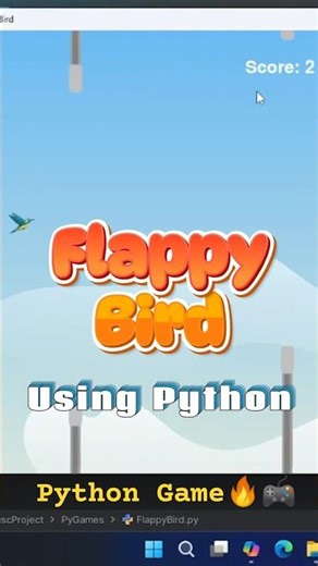 I Made Flappy Bird In Python! : Python Game Development Using Pygame