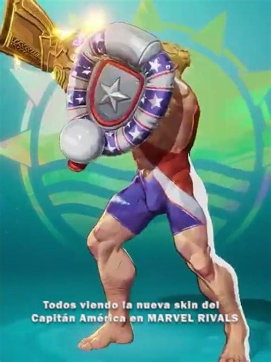 Todos viendo la nueva skin del Capitán América en MARVEL RIVALS