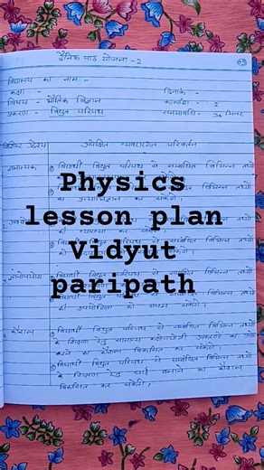 b.Ed science lesson plan Vidyut paripath