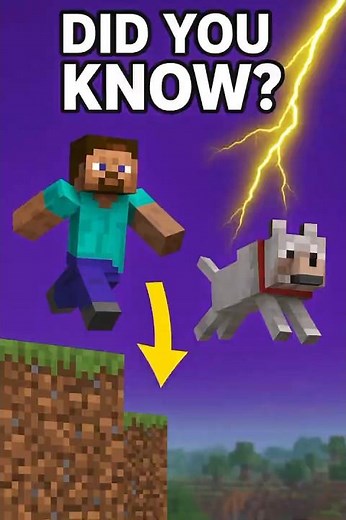 Wolves NEVER Take Fall Damage in Minecraft?! 🐺🔥