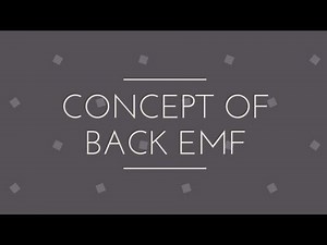 (Concept of back emf) How presence of back emf makes the motor as a self regulating machine?