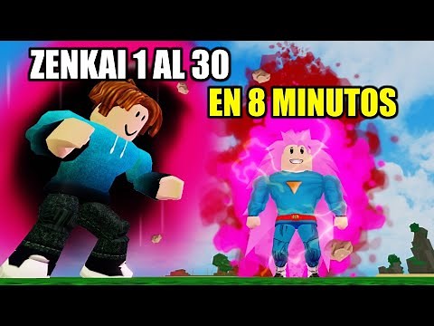 ZENKAI 1 al 30! CUANTO SE NECESITA PARA CADA ZENKAI? En 8 Minutos DRAGON BALL RAGE Roblox