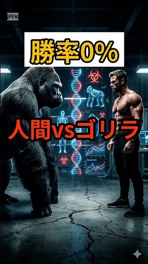 ゴリラVS人間 果たして人間の勝率は・・#ゴリラ #動物 #最強