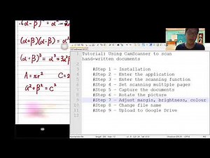 CamScanner tutorial - scan hand-written docs and upload to Google Drive