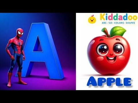 Kiddadoo ABC Song with Spider-Man 🕷️| Learn Alphabet with Superhero Fun