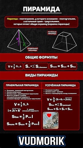 Пирамида. Свойства и формулы #31