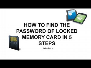 How unlock password protected Memory card