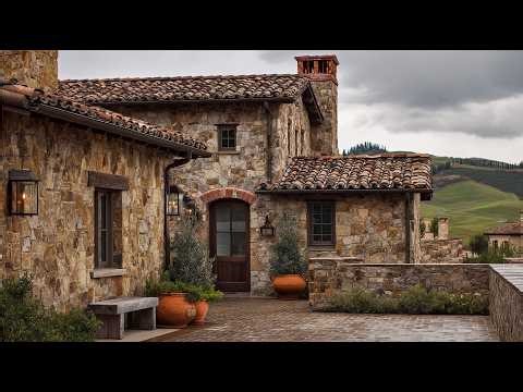 Tuscan Stone House Exteriors | Warm Mediterranean Countryside Living